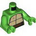 Torso Ninja Turtle Chest Print / Bright Green Arms / Bright Green Hands