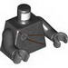 Torso Layered Robe and Katana Scabbard Print / Black Arms / Dark Bluish Gray Hands