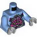 Torso Robot with Kraang and Control Harness Print / Medium Blue Arms / Light Bluish Gray Hands