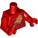 Torso Ninjago Fire Energy Print (NRG Kai) / Red Arms / Red Hands