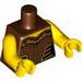 Torso Female Armour with Gold Decorations Print / Yellow Arms / Yellow Hands