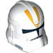 Minifig Helmet SW Clone Trooper with Bright Light Orange 212th Legion Markings Print