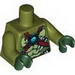 Torso Muscles Outline, Chi Armour and Chi Jewel Print Print / Olive Green Arms / Dark Green Hands