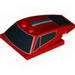 Wedge 6 x 4 x 1 1/3 with 4 x 4 Base with Windows and Blue, White and Red Stripes Print