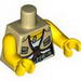 Torso Dino Shirt with Knot and Pockets, Belt and ID Tag Print / Yellow Arms / Yellow Hands