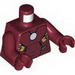Torso Armor with White Circle Print / Dark Red Arms / Dark Red Hands