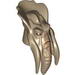 Minifig Head Modified Geonosian Poggle the Lesser with Black Eyes, Nose and Mouth Print