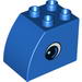 Duplo Brick 2 x 3 x 2 with Curved Top and Eye Print on Both Sides