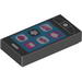 Tile 1 x 2 with Smartphone with 'BFF', 'LOL', Heart, Lock, Speechbubble and Star Print