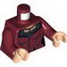 Torso Spotted Dress with Buttons, Ruffles and Gold Necklace Print / Dark Red Arms / Light Flesh Hands