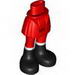 Friends Hips and Pleated Red Skirt, Red Leggings and Black Boots
