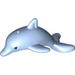 Dolphin, Jumping with Bottom Axle Holder, Blue Eyes and Eyelashes Print