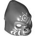 Minifig Mask - Chima Gorilla with Gray Face and White Tribal Sun Print