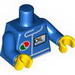 Torso Octan Logo and OIL Print / Blue Arms / Yellow Hands