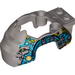 Fly Wheel Fairing Gorilla Shape with Dark Azure and Silver Markings and Leaves Print (70109)