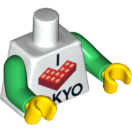 Torso - I 'L Brick' TOKYO Print / Green Arms / Yellow Hands