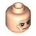 Minifig Head Dual Sided Sunken Eyes, Black Eyebrows, Wrinkles, Frown / Angry Print [Hollow Stud]