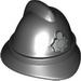 Minifig Police Helmet with Silver Badge Print