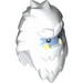 Minifig Head Modified - Yeti with Shaggy Hair and Bright Light Blue Face Print [Col11-8]