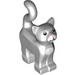 Cat Standing New Style with White Chest and Muzzle and Bright Pink Nose Print