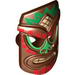 Набор LEGO Minifig - Islander Tiki Mask with Red, Green and Tan Tribal Print, Красно-коричневый