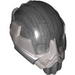Minifig Helmet Space with Breathing Mask and Black and Silver Markings Print