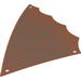 Cloth Sail Triangular 18 x 34 with Winged Edge and Dark Brown Print 