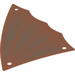 Cloth Sail Triangular 12 x 21 with Winged Edge and Dark Brown Print