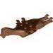 Dino Body Pteranodon, 4 Studs, 6 Clips with Reddish Brown Top