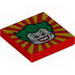 Tile 2 x 2 with Joker Face on Yellow Burst Print