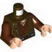 Torso SW Layered Shirt, Dark Tan Undershirt, Reddish Brown Belt and Padawan Braid Print / Reddish Brown Arms / Light Flesh Hands