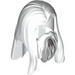 Minifig Hair Long Straight with Centre Part and Light and Dark Bluish Gray Beard Print