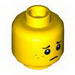 Minifig Head Dual Sided Freckles, Smile / Worried Print [Hollow Stud]