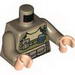 Torso Olive Green Body Armor with Radio and Pockets Print / Dark Tan Arms / Light Flesh Hands