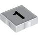Набор LEGO Duplo Tile 2 x 2 with '1' Print, Белый
