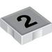 Набор LEGO Duplo Tile 2 x 2 with '2' Print, Белый