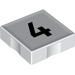 Набор LEGO Duplo Tile 2 x 2 with '4' Print, Белый