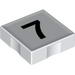Набор LEGO Duplo Tile 2 x 2 with '7' Print, Белый