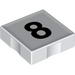 Набор LEGO Duplo Tile 2 x 2 with '8' Print, Белый