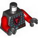 Torso Dragon Knight Scale Mail with Reddish Brown Belt Print / Red Arms / Black Hands