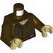 Torso Shirt with Vertical Pleats and Belt Print / Dark Brown Arms / Tan Hands
