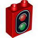 Duplo Brick 1 x 2 x 2 with Bottom Tube and Traffic Signal Double Print