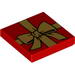 Tile 2 x 2 with Gold Bow Print [col11-7]