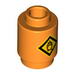 Brick Round 1 x 1 Open Stud with Oxidising Agent Warning Sign Print [col11-10]
