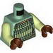 Torso LotR Armor with Gold and Light Green Scales Print / Yellowish Green Arms / Reddish Brown Hands