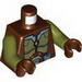 Torso SW Armor and Robe Jedi Knight Print / Olive Green Arms / Reddish Brown Hands
