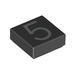 Tile 1 x 1 with Silver Number 5 Print