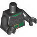 Torso Witch with Torn Collar and Green Belt with Gold Buckle Print / Black Arms / Black Hands