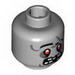 Minifig Head Red Eyes with White Pupils, Missing Teeth Print (Zombie) [Blocked Open Stud]