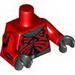 Torso SW Darth Maul Chest with Gray and Silver Collar and Belt Print / Printed Red Arms / Black Hands